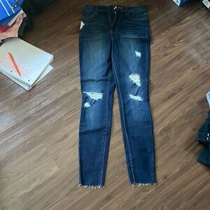 Super high rise dark wash